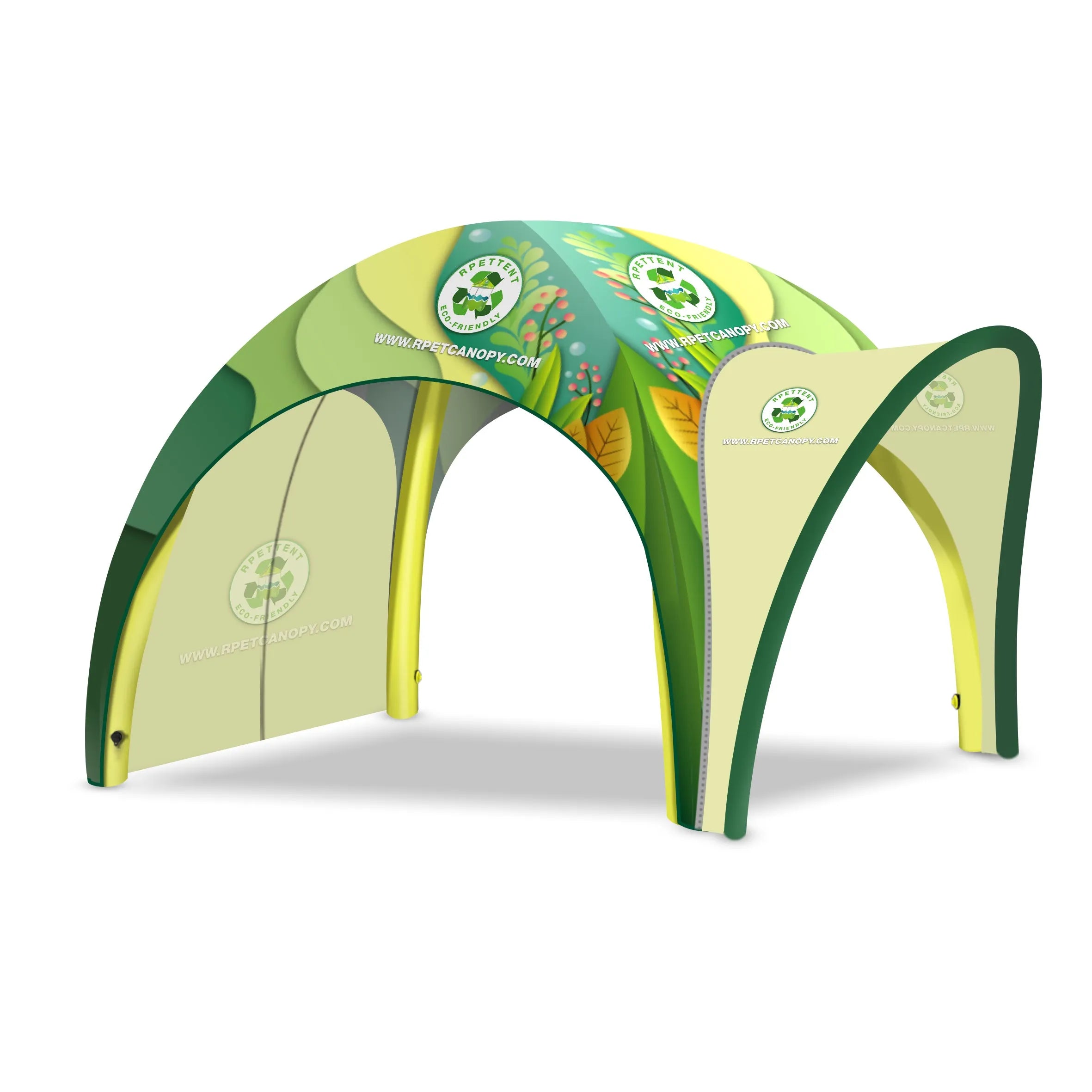 Indulge in elegance with our 20'x20' RPET Custom Inflatable Tent – an eco-conscious and eye-catching solution. Recycled materials, easy setup, and customizable branding.