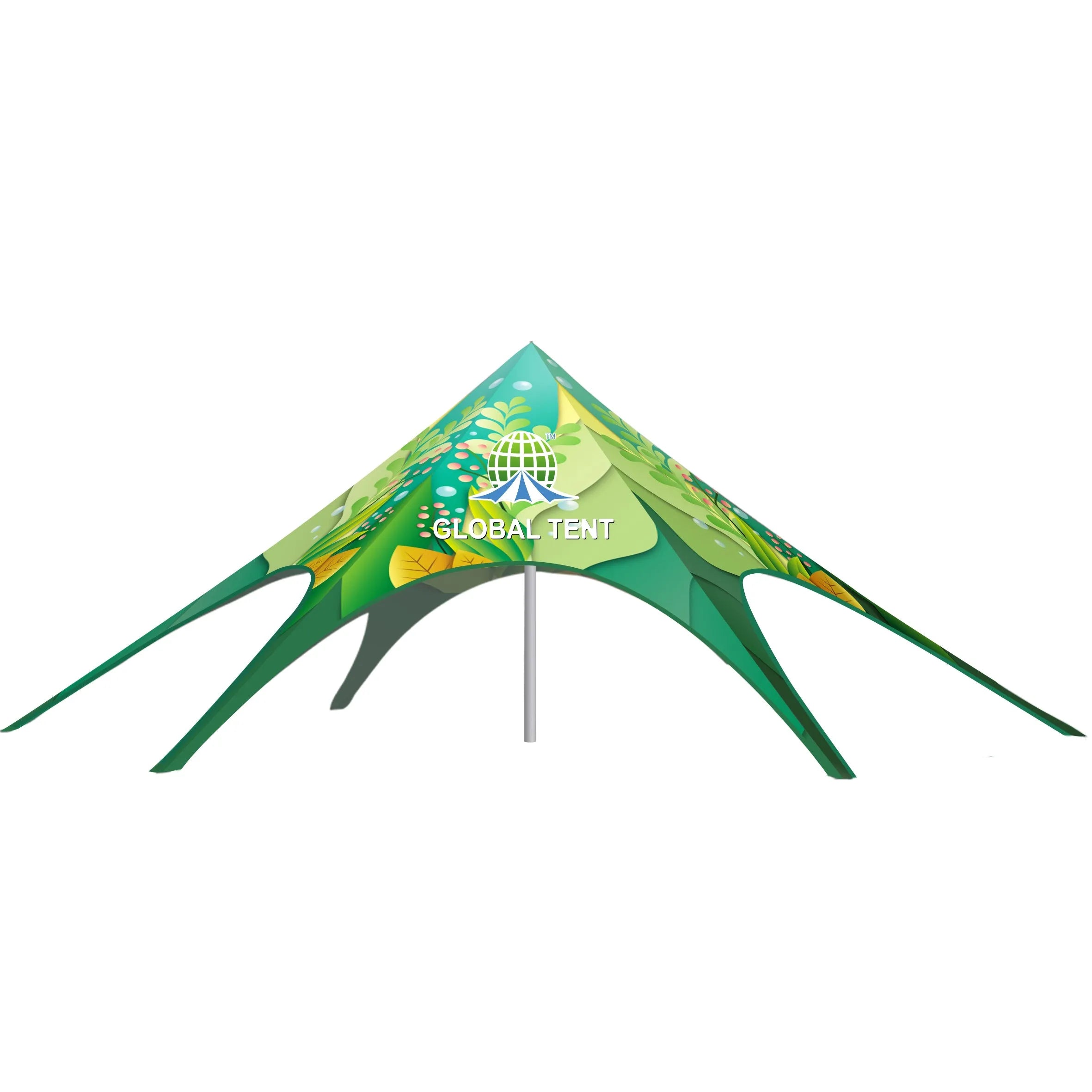 Starry Elegance: Custom RPET Single Peak Star Tent