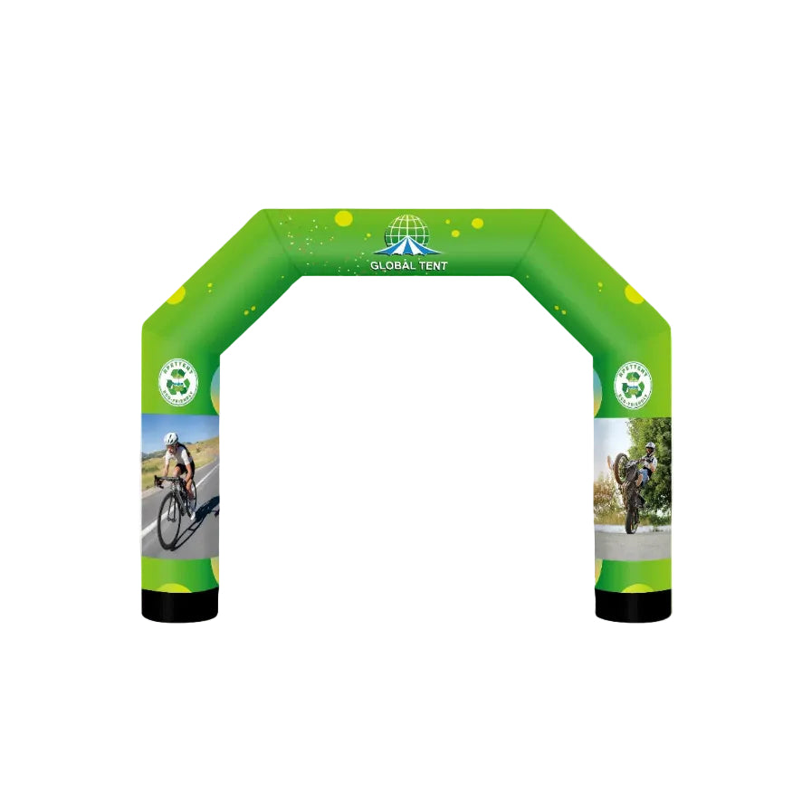 Eco-friendly inflatable advertising arch | Customizable event entrance made from recycled RPET material