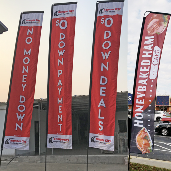 6.5ft Square Flag | Classic and versatile, a cornerstone for showcasing your company's brand image(No Base)