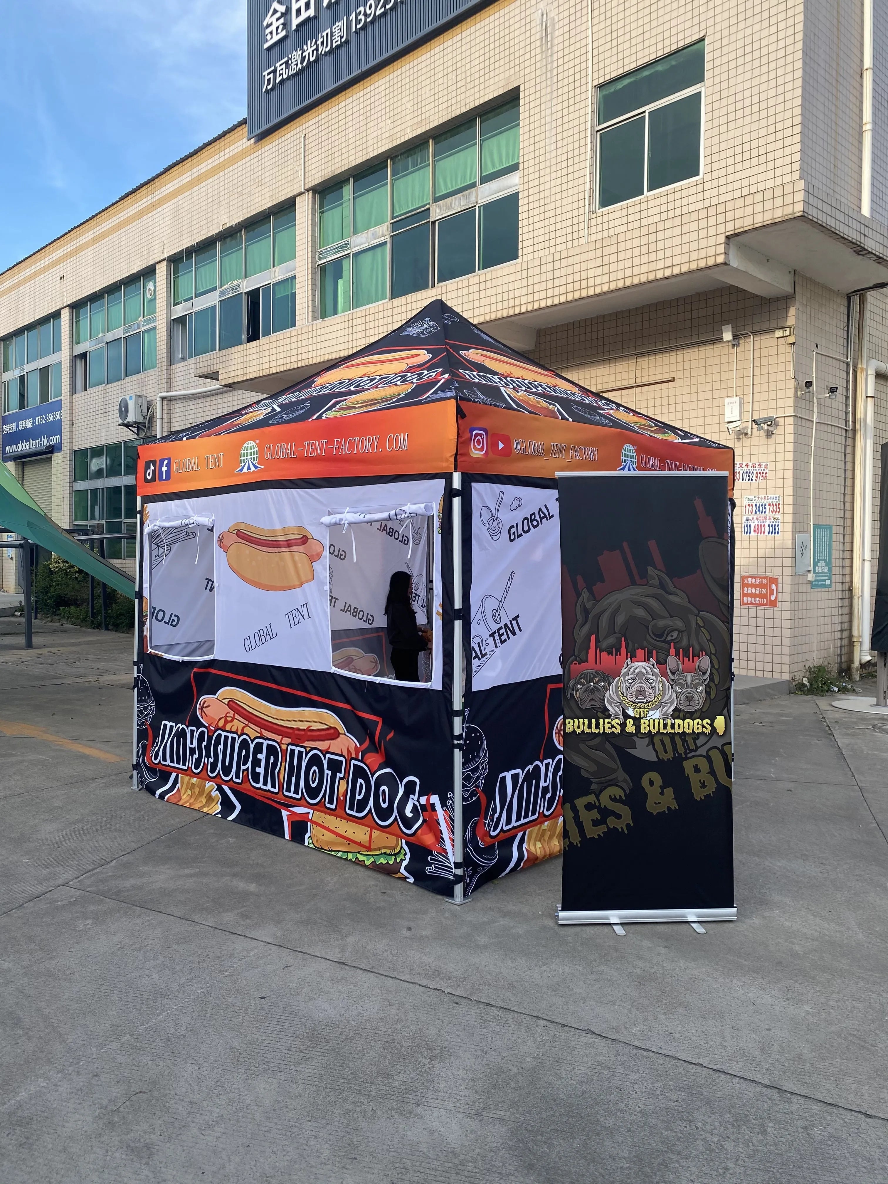 Green Eats Haven: 10'x15' RPET Custom Food Tent