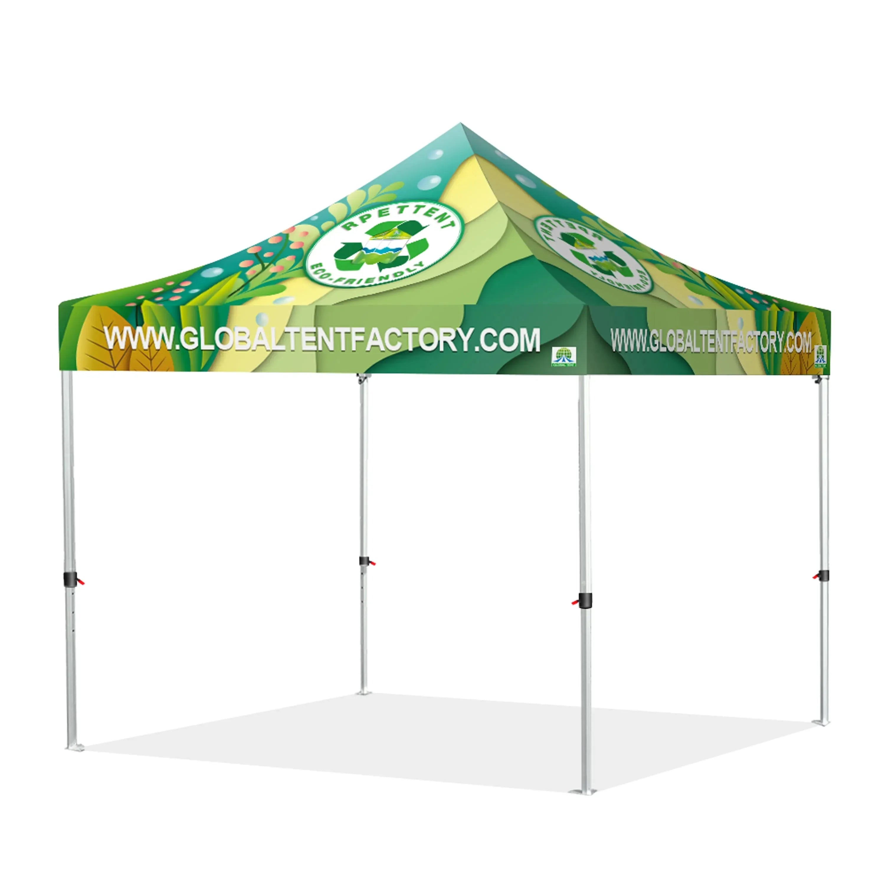 Explore our 10'x10' Custom RPET Canopy Tent - perfect for trade shows. Durable eco-friendly material, easy setup, and customizable graphics. Elevate your brand presence with this eye-catching solution.