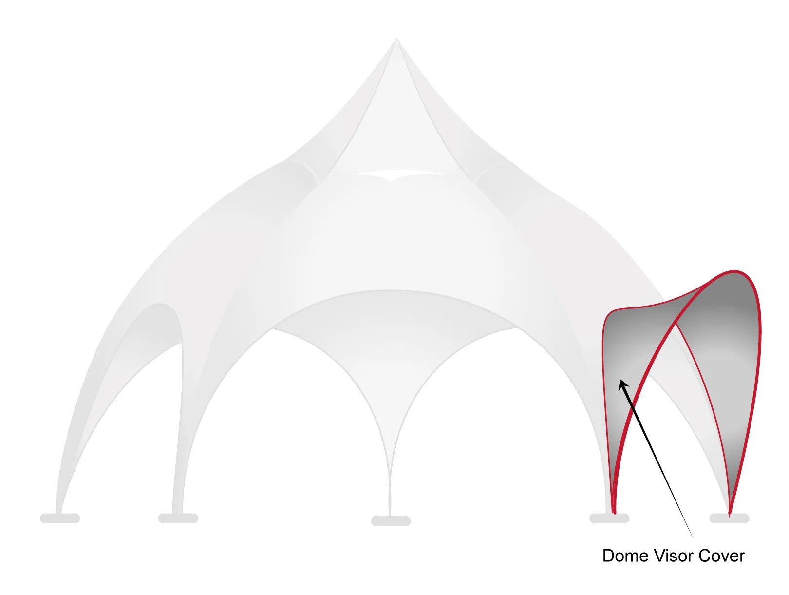 Printed Elegance: Custom RPET Arch Dome Tent with Walls