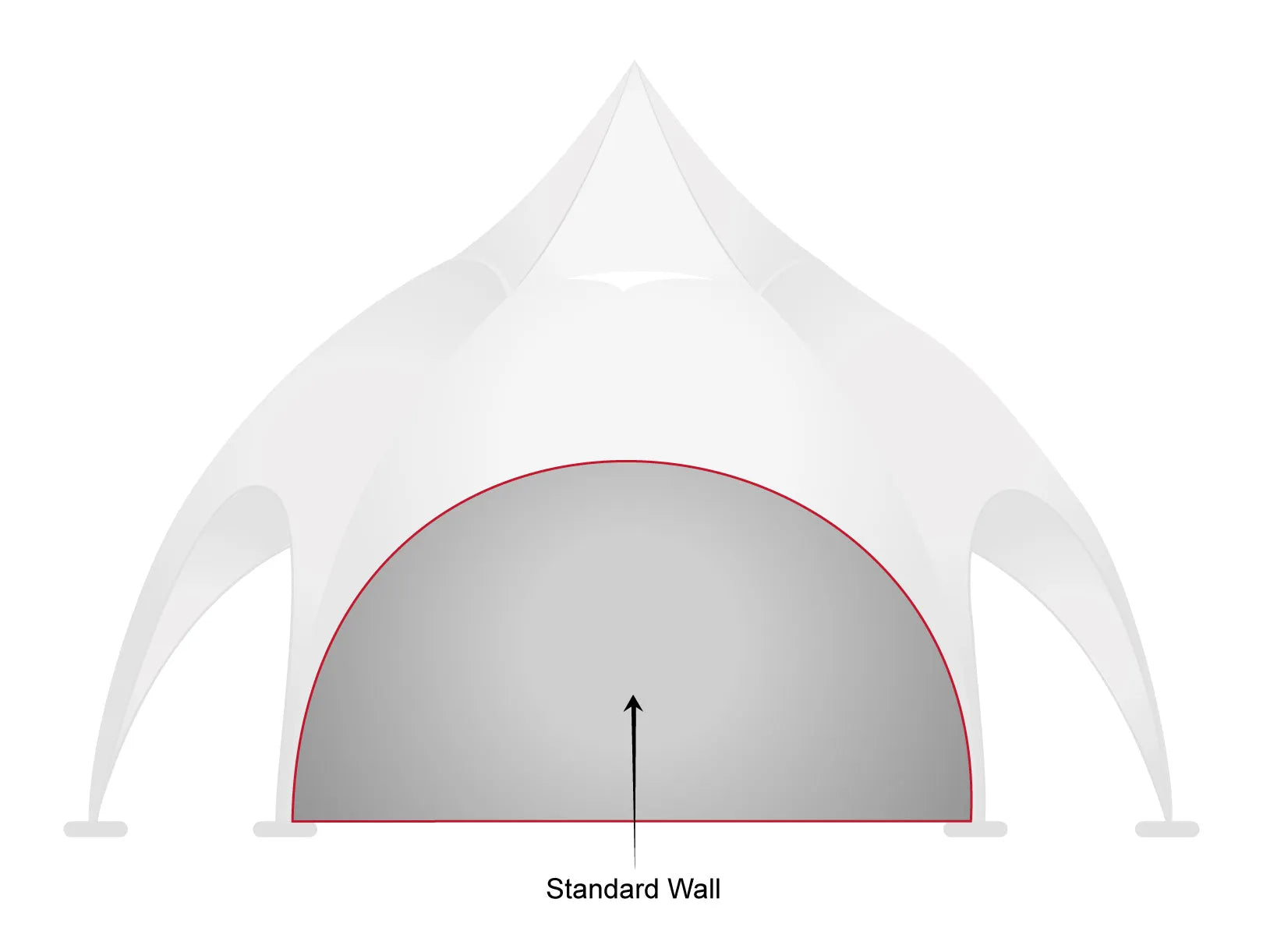 Printed Elegance: Custom RPET Arch Dome Tent with Walls