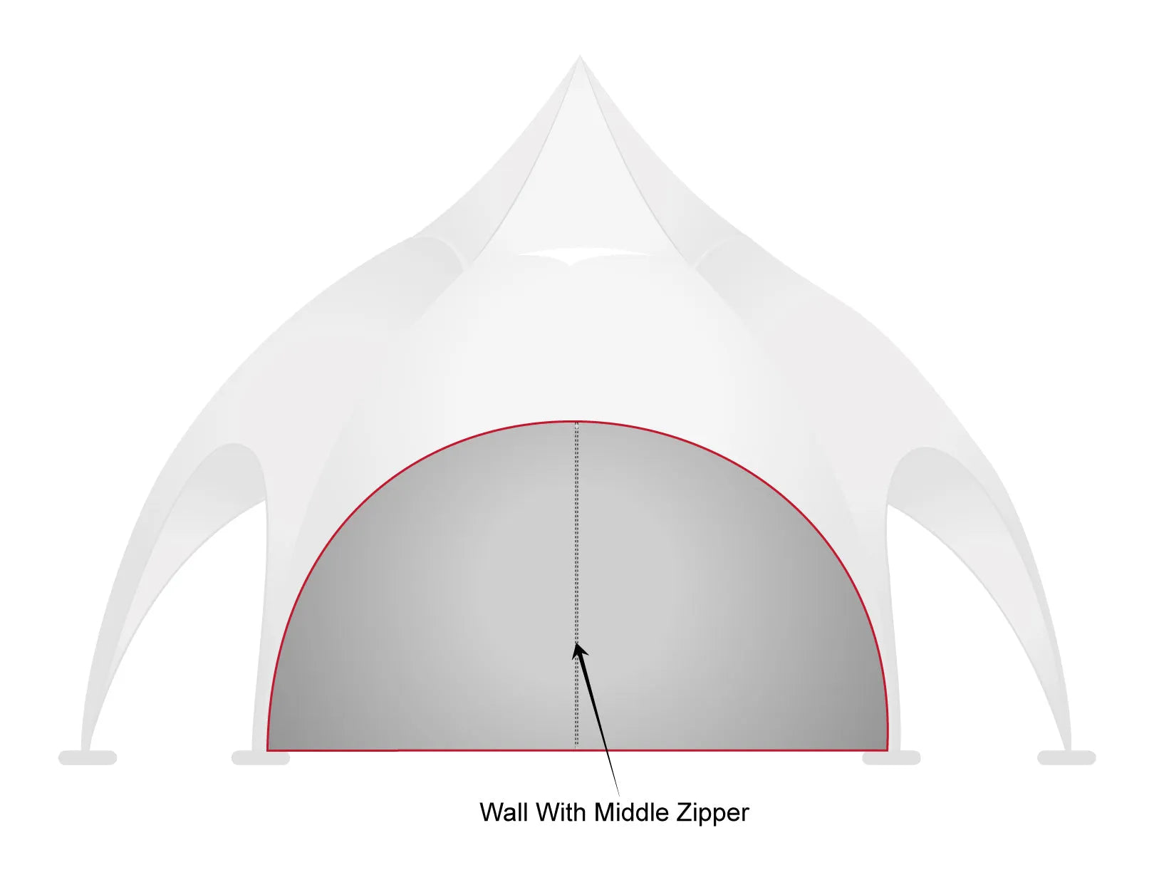 Printed Elegance: Custom RPET Arch Dome Tent with Walls