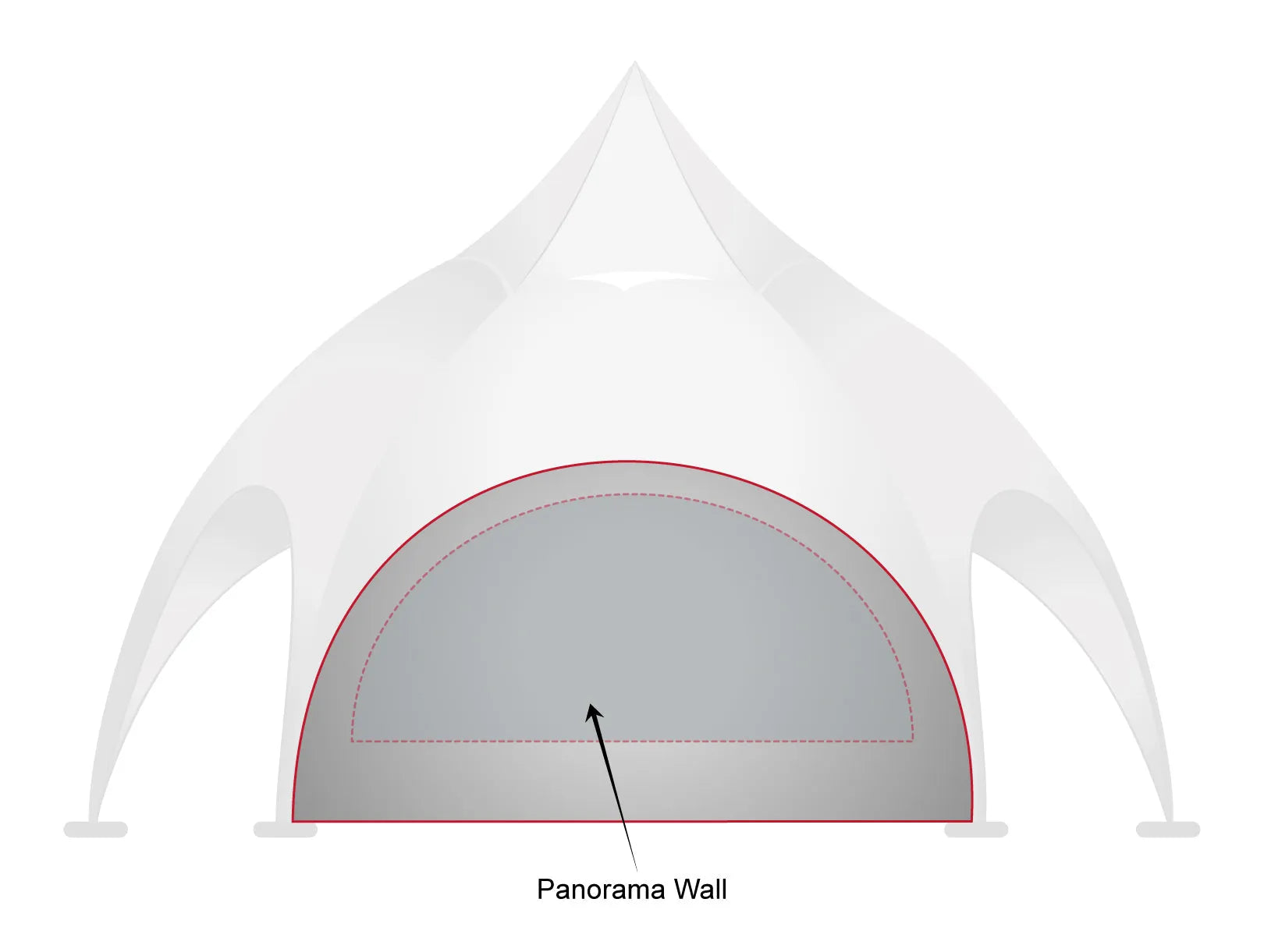 Printed Elegance: Custom RPET Arch Dome Tent with Walls