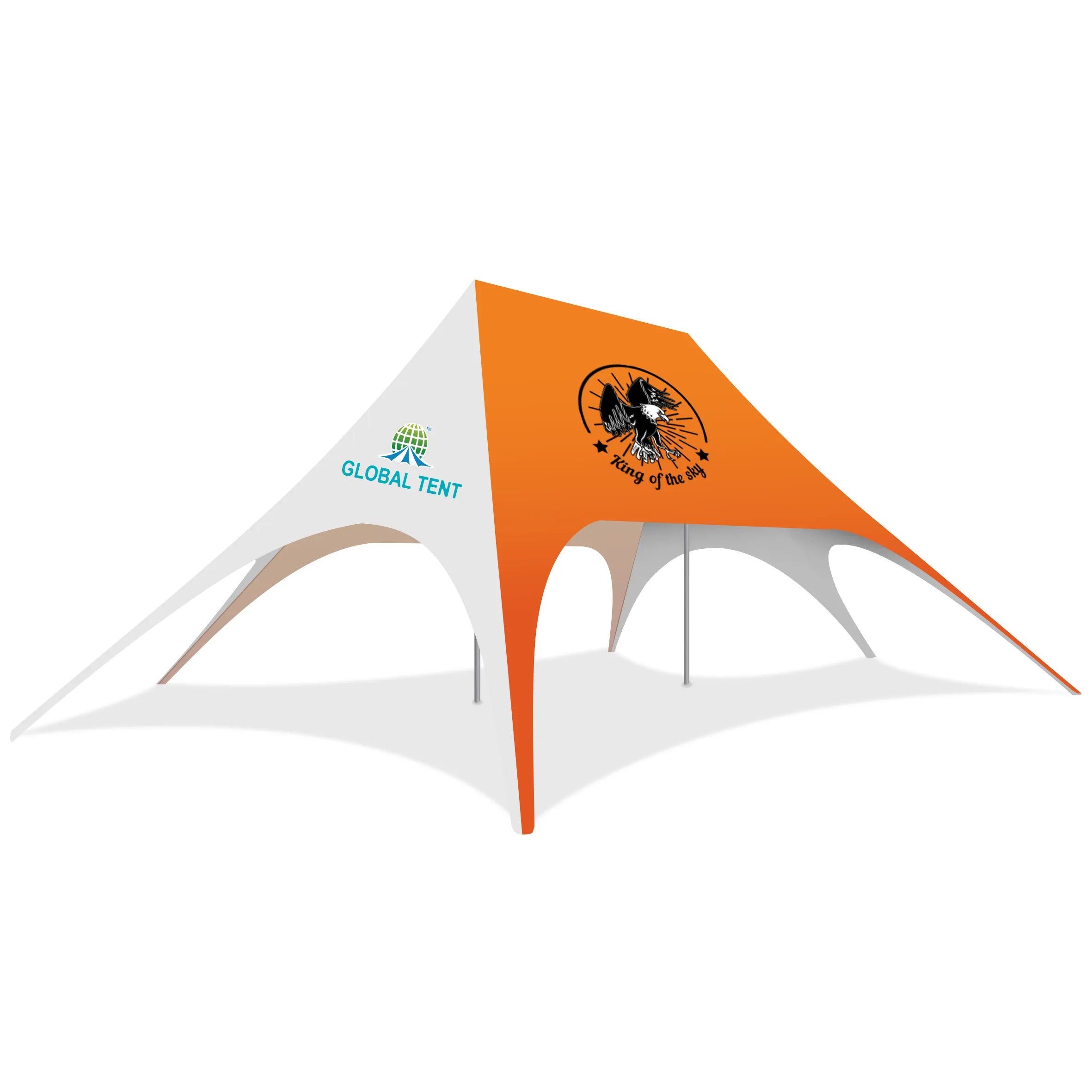 Double the radiance with our Custom Double Peak Star Tent – an elegant and durable solution for outdoor gatherings. Personalize it for a distinctive and celestial presence.