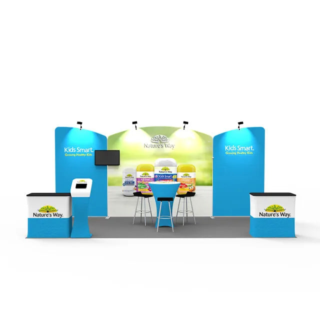Command attention at exhibitions with our 10' x 20' Custom Exhibition Booth – spacious, customizable, and crafted for grandeur brand representation.