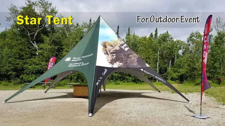 Starlight Elegance: Custom Single Peak Star Tent