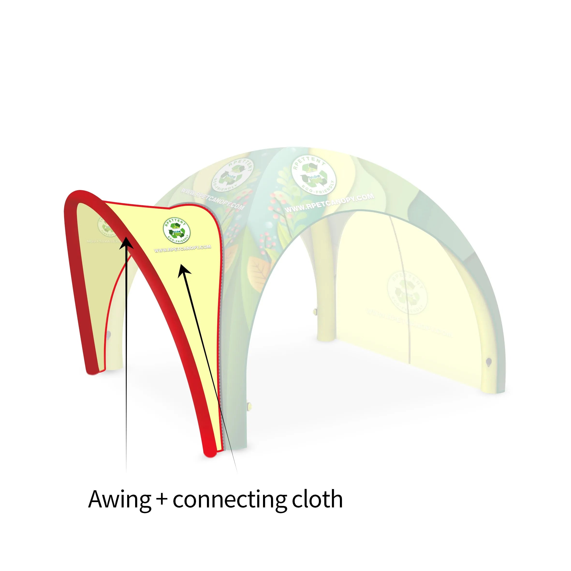 Printed Innovation: Custom RPET Inflatable Tent with Awning & Walls
