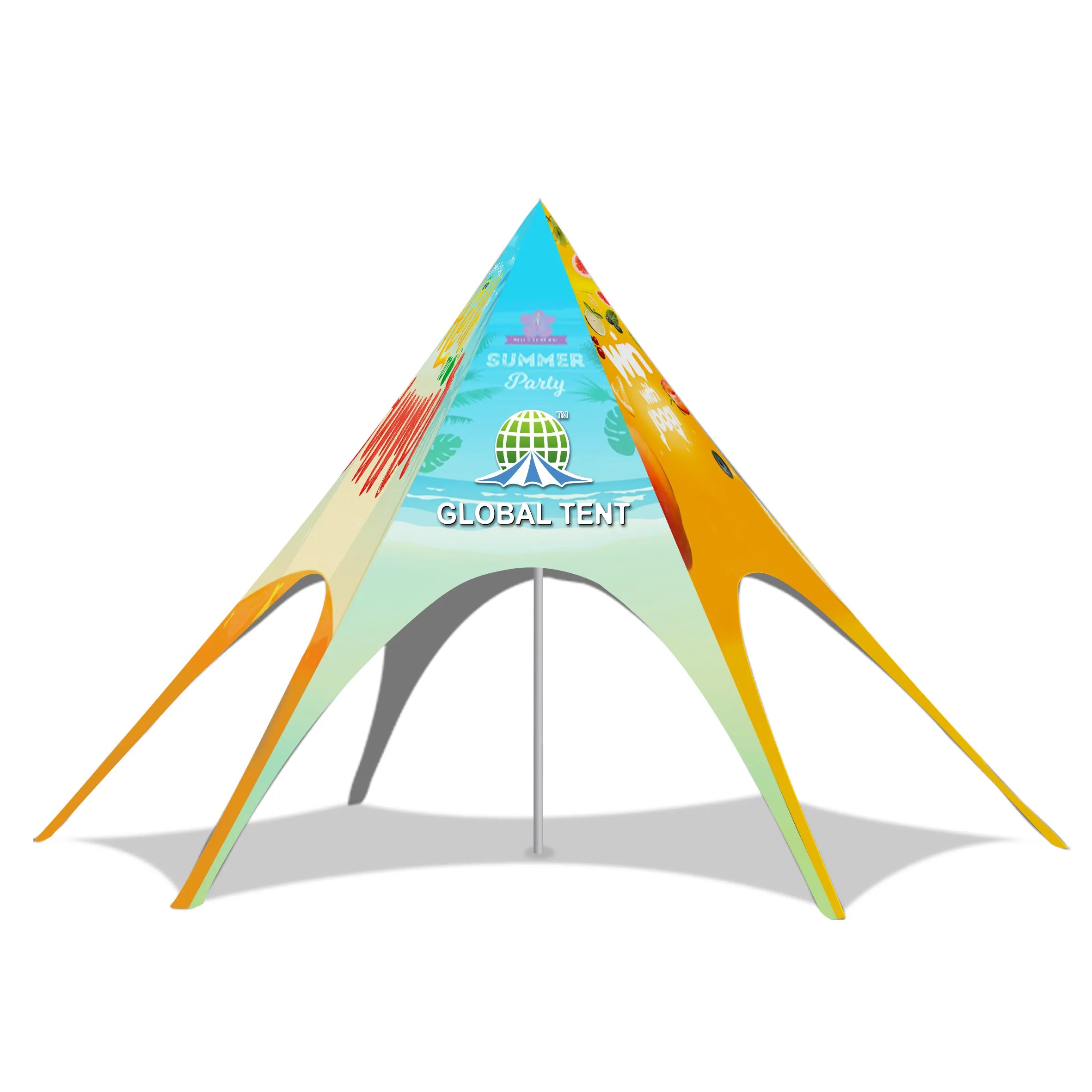 Create a radiant atmosphere with our Custom Single Peak Star Tent – an elegant and durable solution for outdoor gatherings. Personalize it for a distinctive and starlit presence.